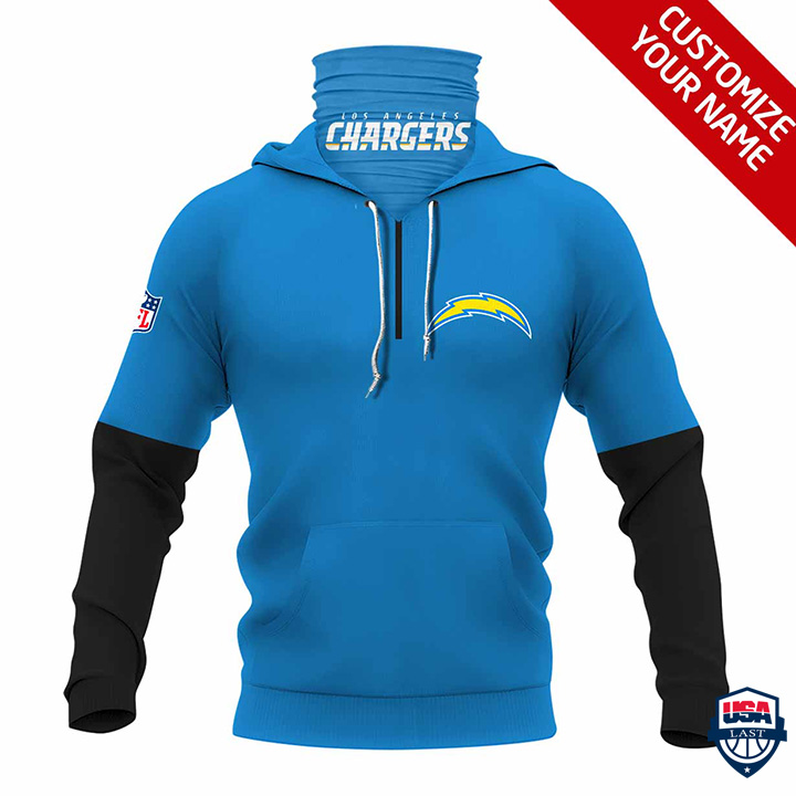 Los Angeles Chargers Ver 01 Personalized 3D Mask Hoodie Los Angeles Chargers Ver 01 Personalized 3D Mask Hoodie