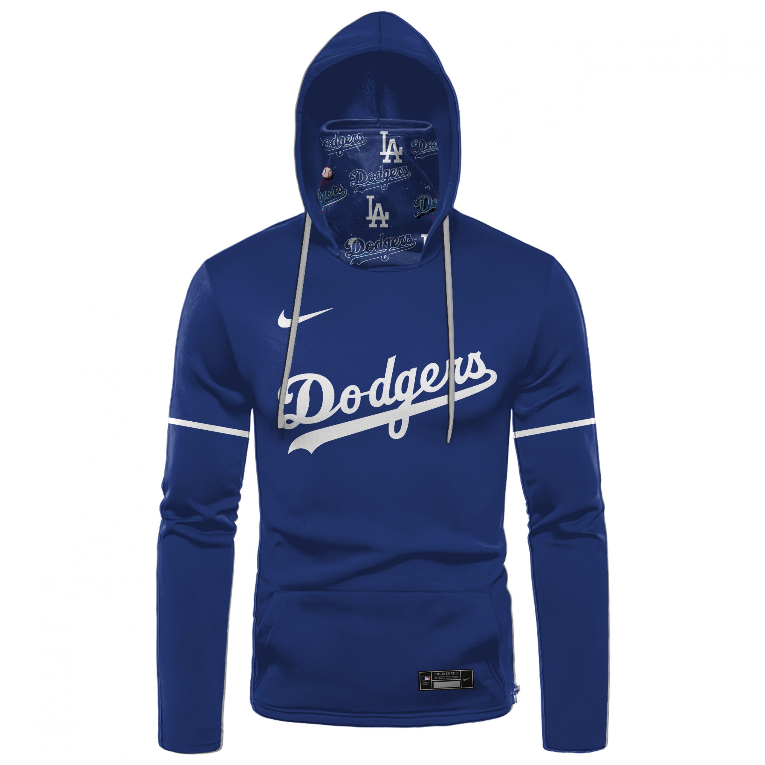 Los Angeles Dodgers Custom Name And Number 3D Hoodie Mask Los Angeles Dodgers Custom Name And Number 3D Hoodie Mask