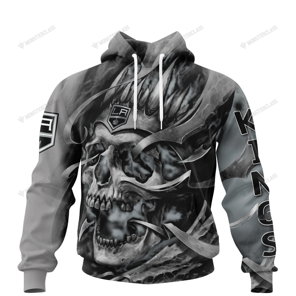 Los Angeles Kings Skull Personalized Custom 3D Hoodie Los Angeles Kings Skull Personalized Custom 3D Hoodie