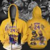 Los Angeles Lakers Kobe Bryant 24 Fleece Hoodie