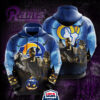 Los Angeles Rams Halloween Horror Night 3D Pullover Hoodie