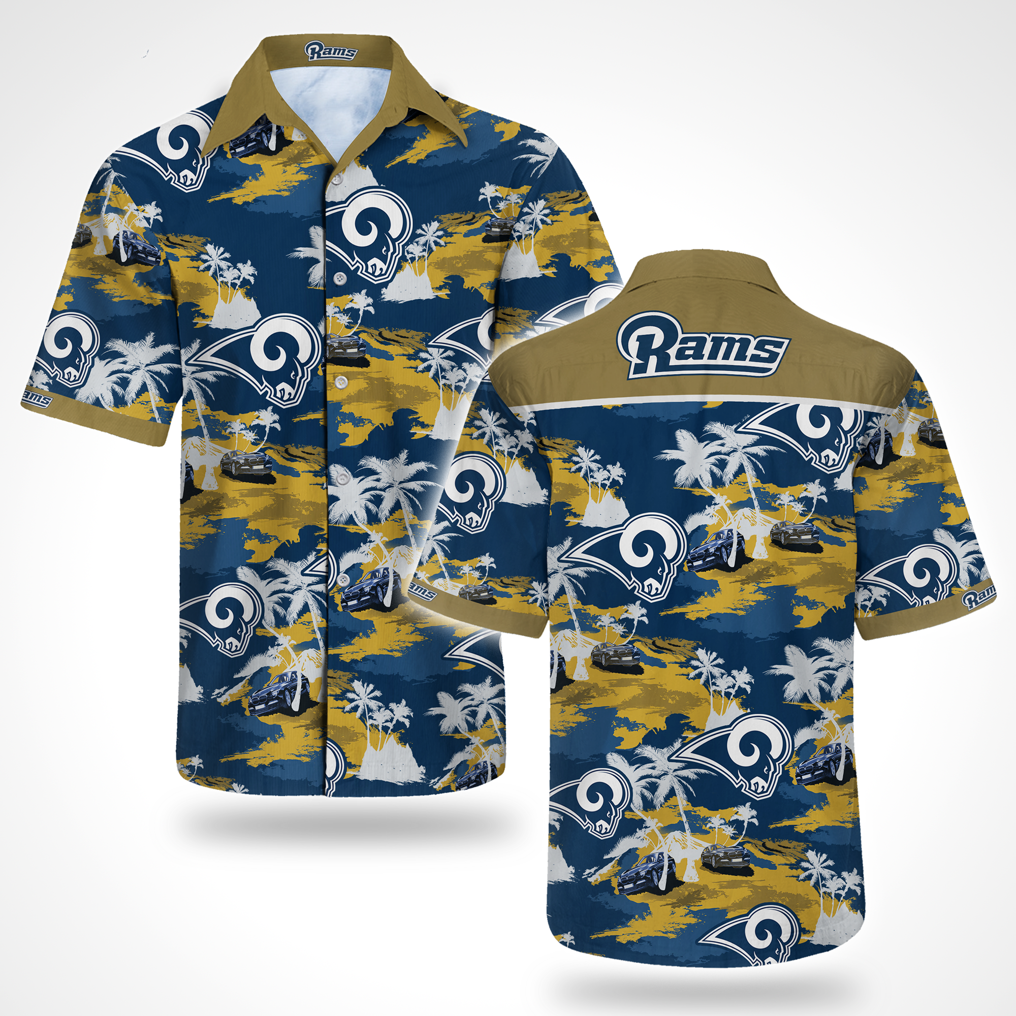 Los Angeles Rams Hawaiian Shirt Summer Button Up Los Angeles Rams Hawaiian Shirt Summer Button Up