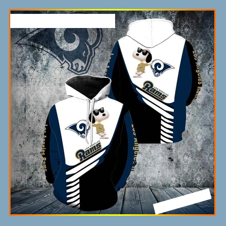 Los Angeles Rams Snoopy 3D Hoodie Los Angeles Rams Snoopy 3D Hoodie