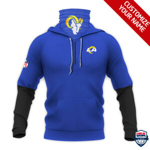 Los Angeles Rams Ver 01 Personalized 3D Mask Hoodie