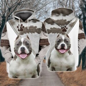 Love American Bully Dog 3D Full Print Hoodie And Shirts