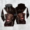 Love Labrador Black And White 3D Full Print Hoodie And Shirts