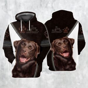 Love Labrador Black And White 3D Full Print Hoodie And Shirts