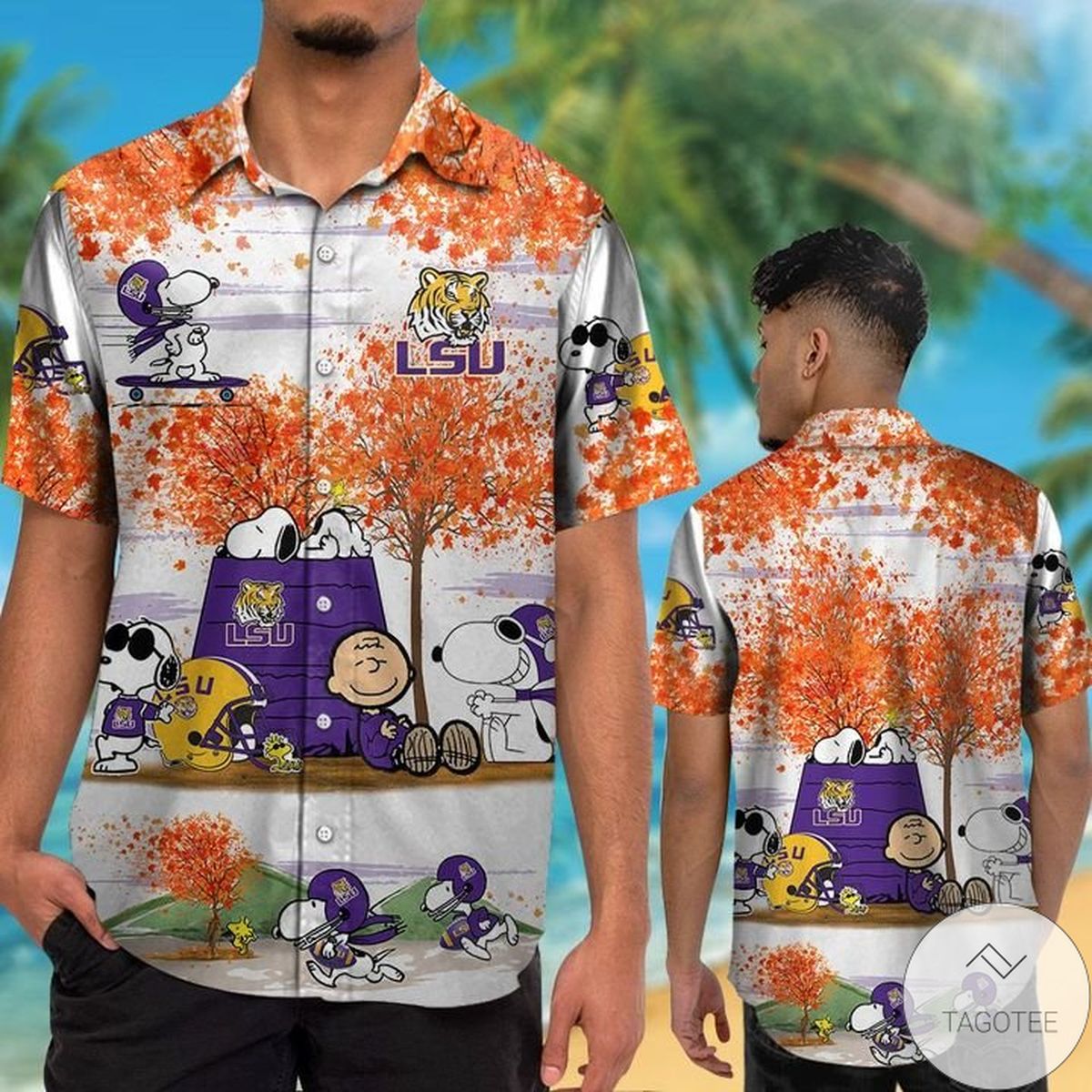 Lsu Tigers Snoopy Autumn Hawaiian Shirt Lsu Tigers Snoopy Autumn Hawaiian Shirt