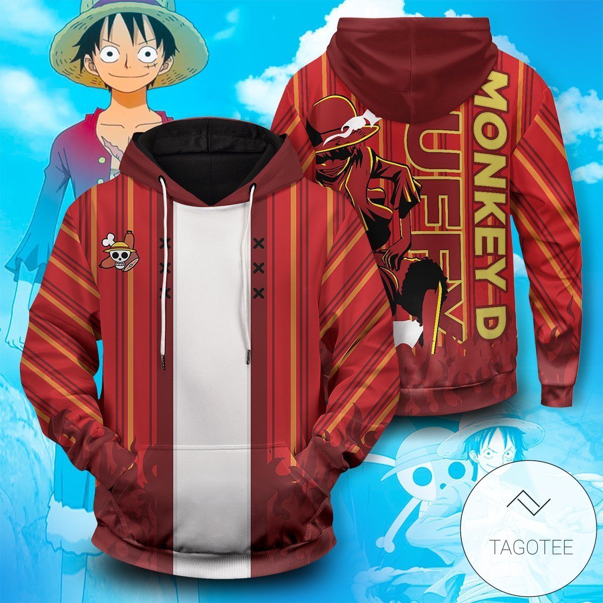 Luffy Pullover Hoodie- Tagotee Luffy Pullover Hoodie- Tagotee