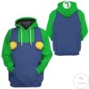 Luigi Mushroom Kingdom Costume 3D Hoodie
