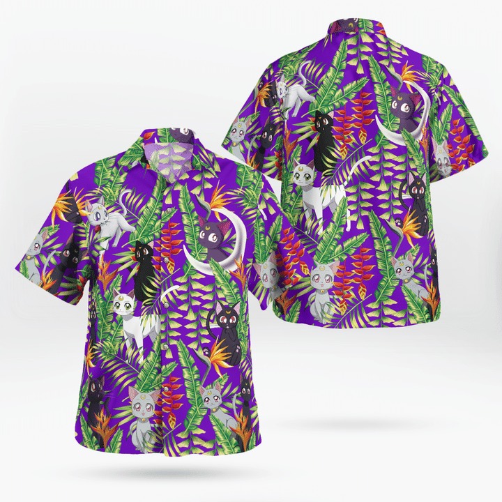 Luna And Artemis Sailor Moon Hawaii Shirt Luna And Artemis Sailor Moon Hawaii Shirt