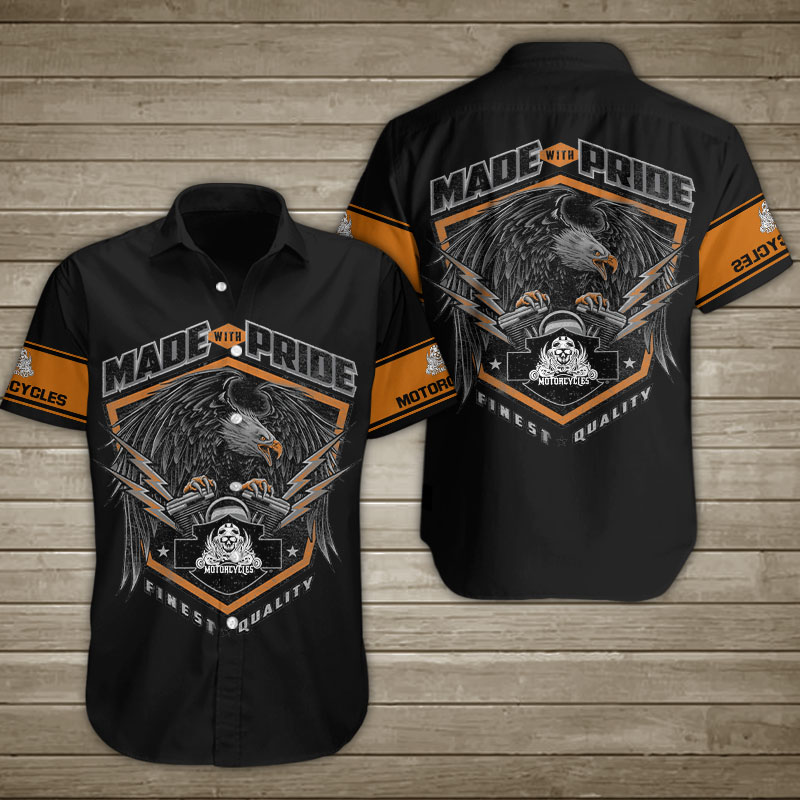 Made Of Pride Eagle Motorcycle Hawaiian Shirt Summer Button Up Made Of Pride Eagle Motorcycle Hawaiian Shirt Summer Button Up