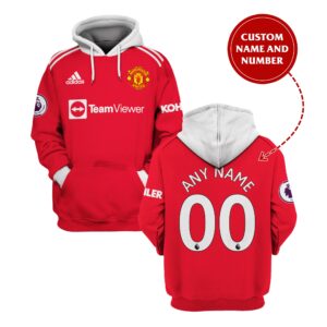 Manchester United Custom Name And Number 3D Hoodie