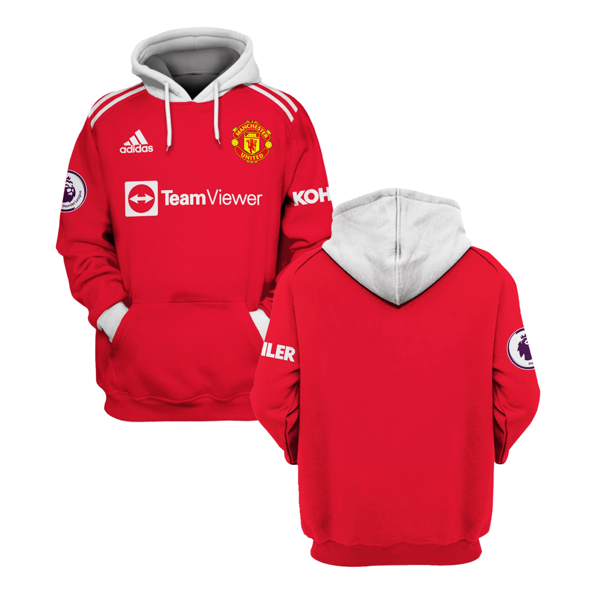 Manchester United Home 3D All Over Print Hoodie Manchester United Home 3D All Over Print Hoodie