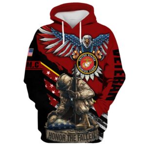 Marines Veteran Eagle Honor The Fallen All Gave Some Some Gave All 3D Hoodie And Shirt