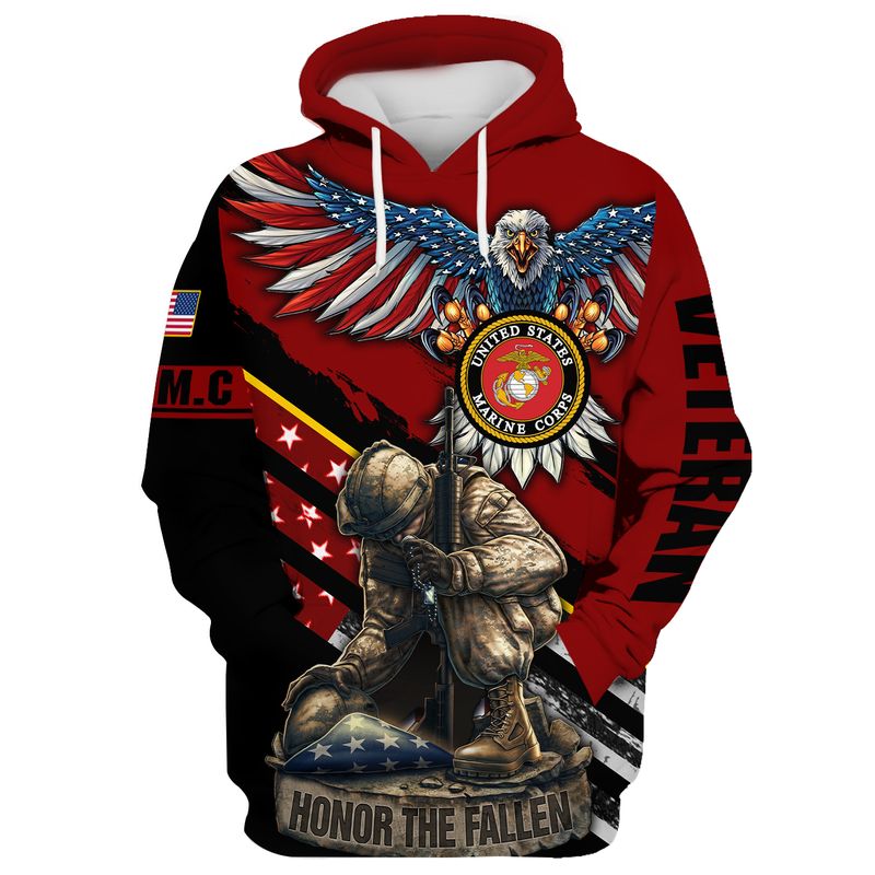 Marines Veteran Eagle Honor The Fallen All Gave Some Some Gave All 3D Hoodie And Shirt Marines Veteran Eagle Honor The Fallen All Gave Some Some Gave All 3D Hoodie And Shirt