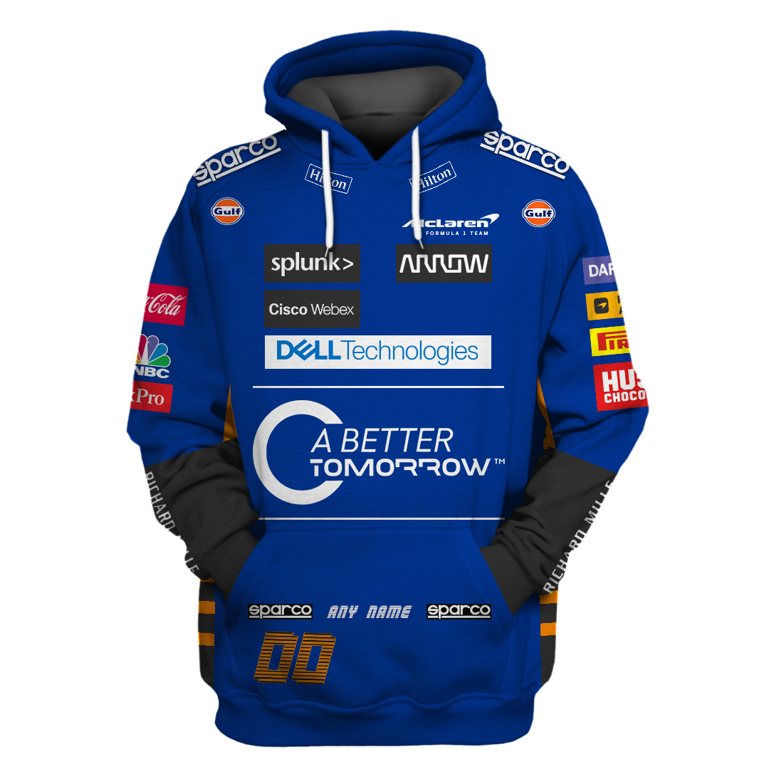 Mclaren A Better Tomorrow F1 Team Custom Name And Number 3D Hoodie And Zip Hoodie Mclaren A Better Tomorrow F1 Team Custom Name And Number 3D Hoodie And Zip Hoodie