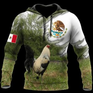 Mexican Rooster 3D Full Printed Hoodie And Shirts