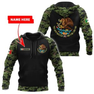 Mexico Coat Of Arms Personalized Custom Name 3D Hoodie