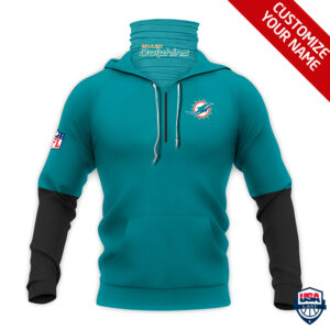 Miami Dolphins Ver 01 Personalized 3D Mask Hoodie