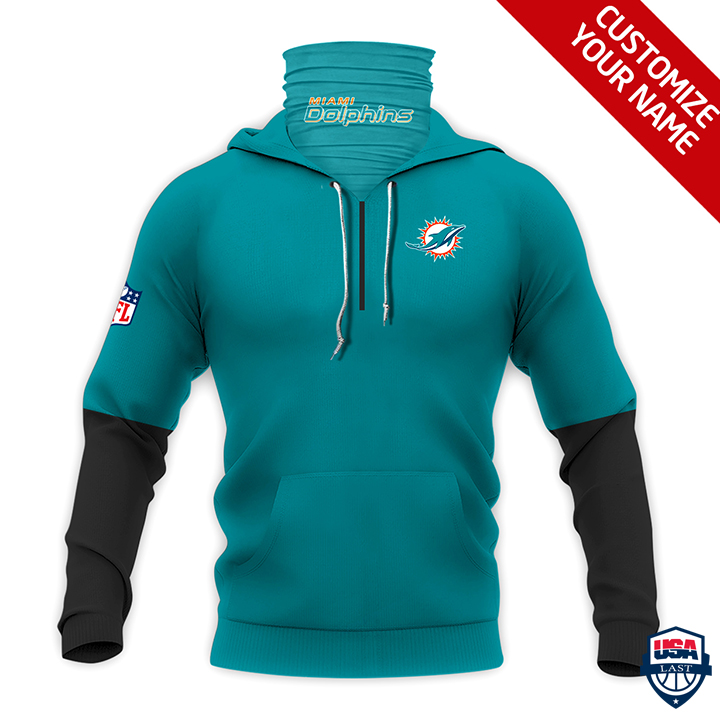 Miami Dolphins Ver 01 Personalized 3D Mask Hoodie Miami Dolphins Ver 01 Personalized 3D Mask Hoodie