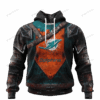 Miami Dolphins Warrior Customized Hoodie Jersey