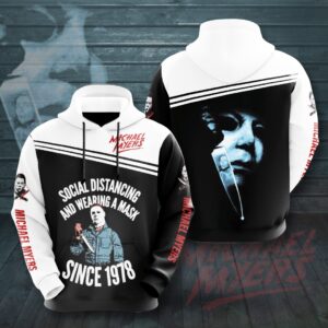 Michael Myers Social Distancing And Wearing A Mask Since 1978 3D Hoodie