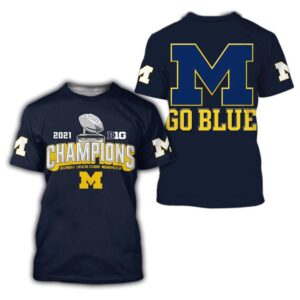 Michigan Wolverines 2021 Champions 3D Shirt