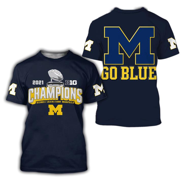 Michigan Wolverines 2021 Champions 3D Shirt Michigan Wolverines 2021 Champions 3D Shirt