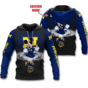 Michigan Wolverines Mickey Custom Name Shirt