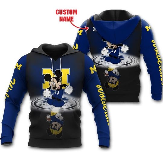 Michigan Wolverines Mickey Custom Name Shirt Michigan Wolverines Mickey Custom Name Shirt