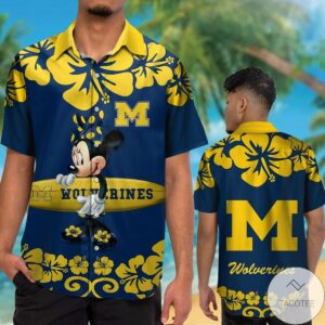 Michigan Wolverines & Minnie Mouse Hawaiian Shirt