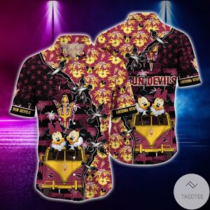 Mickey Mouse Arizona State Sun Devils Ncaa Hawaiian Shirt