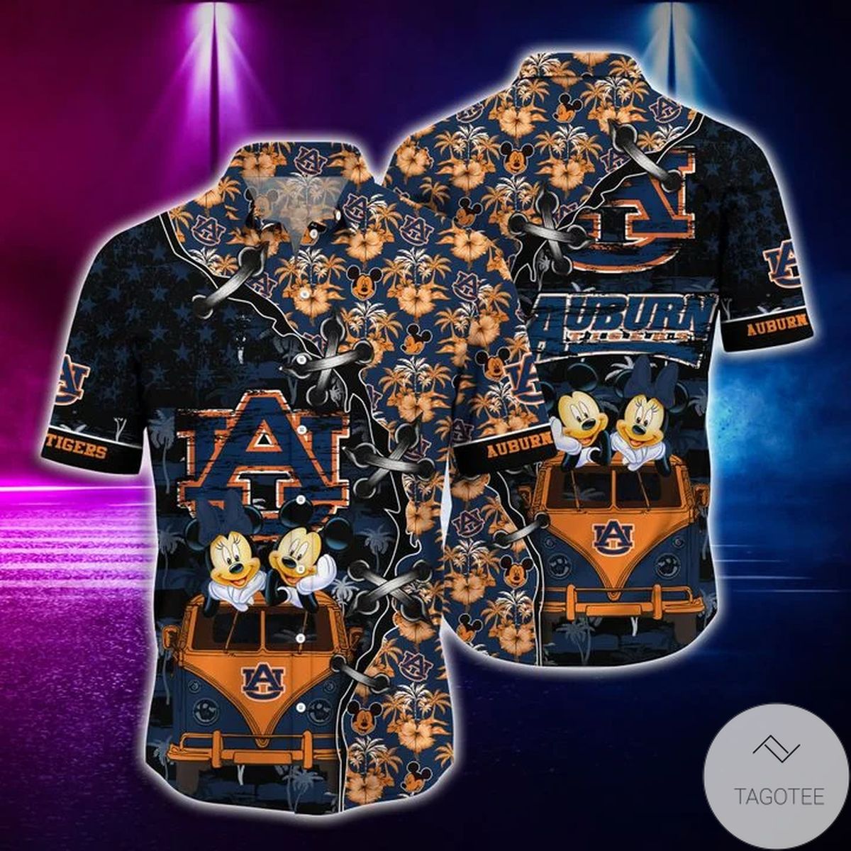 Mickey Mouse Auburn Tigers Ncaa Hawaiian Shirt Mickey Mouse Auburn Tigers Ncaa Hawaiian Shirt