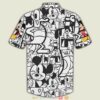 Mickey Mouse Black And White Hawaiian Shirt