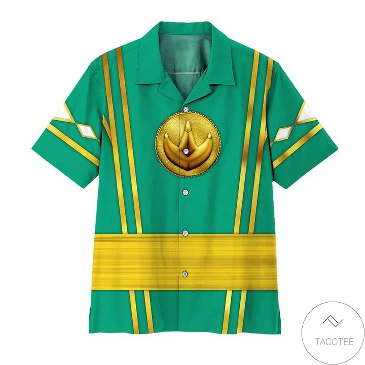 Mighty Morphin Power Rangers Ninja Rangers Green The Dragon Hawaiian Shirt Mighty Morphin Power Rangers Ninja Rangers Green The Dragon Hawaiian Shirt
