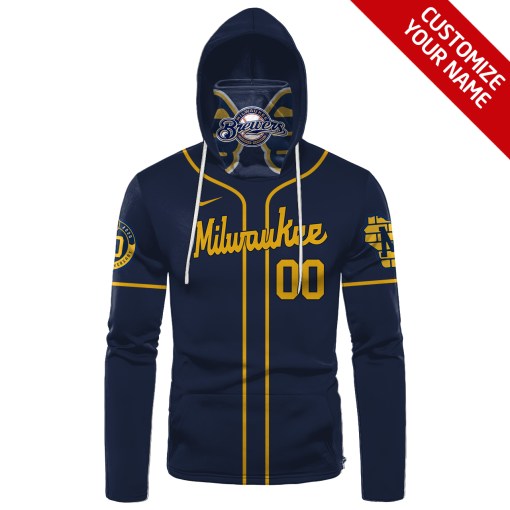 Milwaukee Brewers Custom Personalized 3D Hoodie Mask Milwaukee Brewers Custom Personalized 3D Hoodie Mask