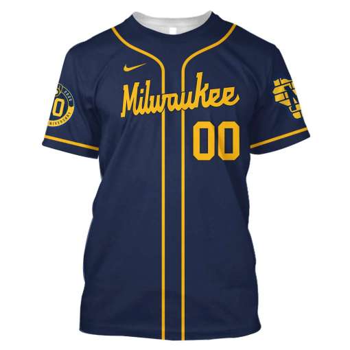 Milwaukee Brewers Custom Personalized 3D Shirt Milwaukee Brewers Custom Personalized 3D Shirt