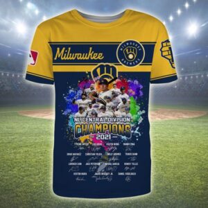 Milwaukee Brewers Nl Central Division Champion 2021 3D Shirt
