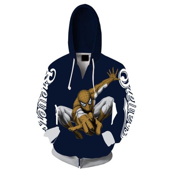 Milwaukee Brewers Spider Man Over Print Full 3D Zip Hoodie Milwaukee Brewers Spider Man Over Print Full 3D Zip Hoodie