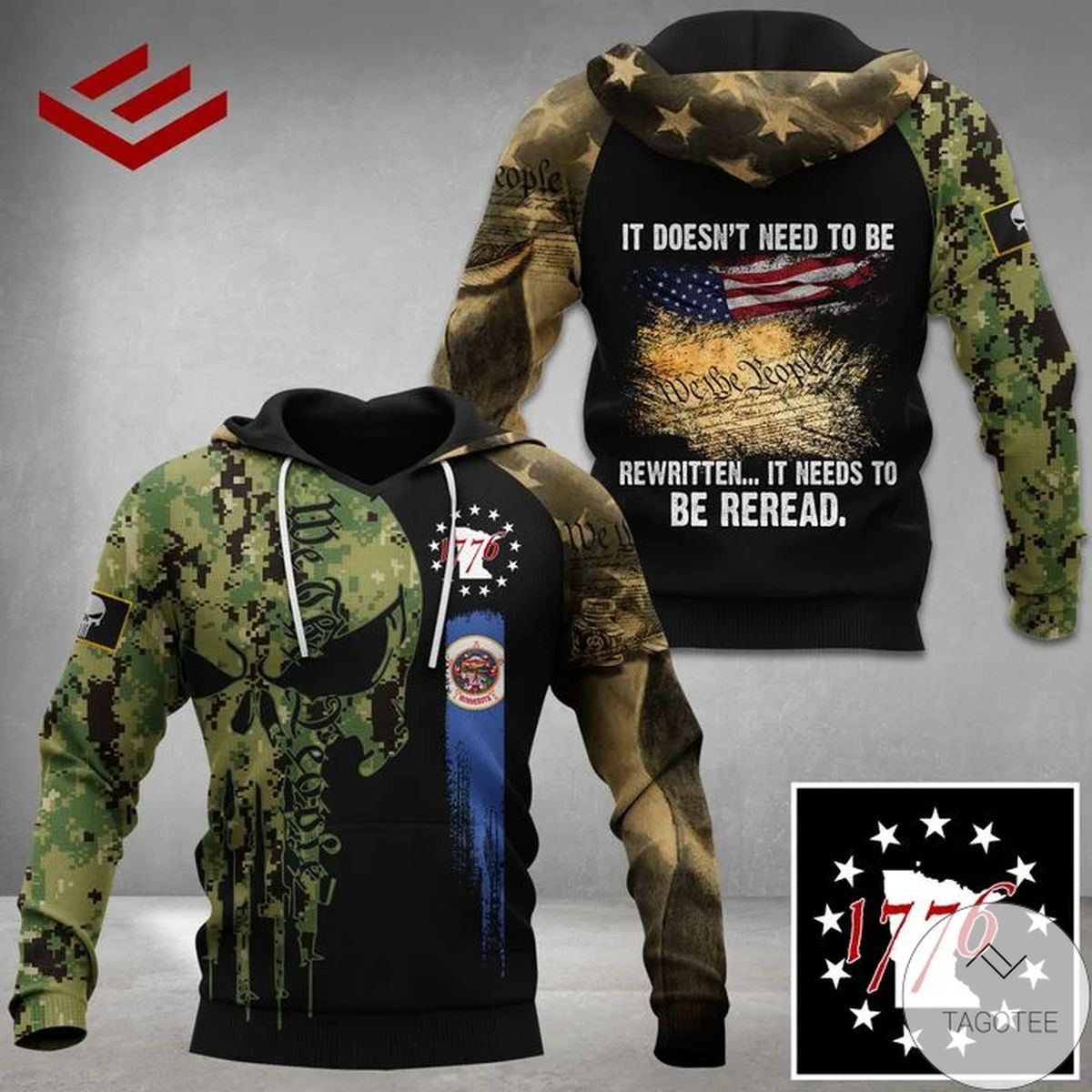 Minnesota Patriots 1776 It Doesn’T Need To Be Rewritten It Needs To Be Reread Hoodie Minnesota Patriots 1776 It Doesn’T Need To Be Rewritten It Needs To Be Reread Hoodie