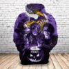 Minnesota Vikings Halloween Horror Night 3D Pullover Hoodie
