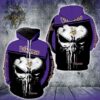 Minnesota Vikings Nfl Punisher Skull 3D Hoodie