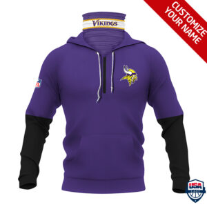 Minnesota Vikings  Ver 01 Personalized 3D Mask Hoodie