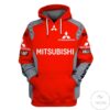 Mitsubishi Motors Racing Branded Unisex 3D Hoodie