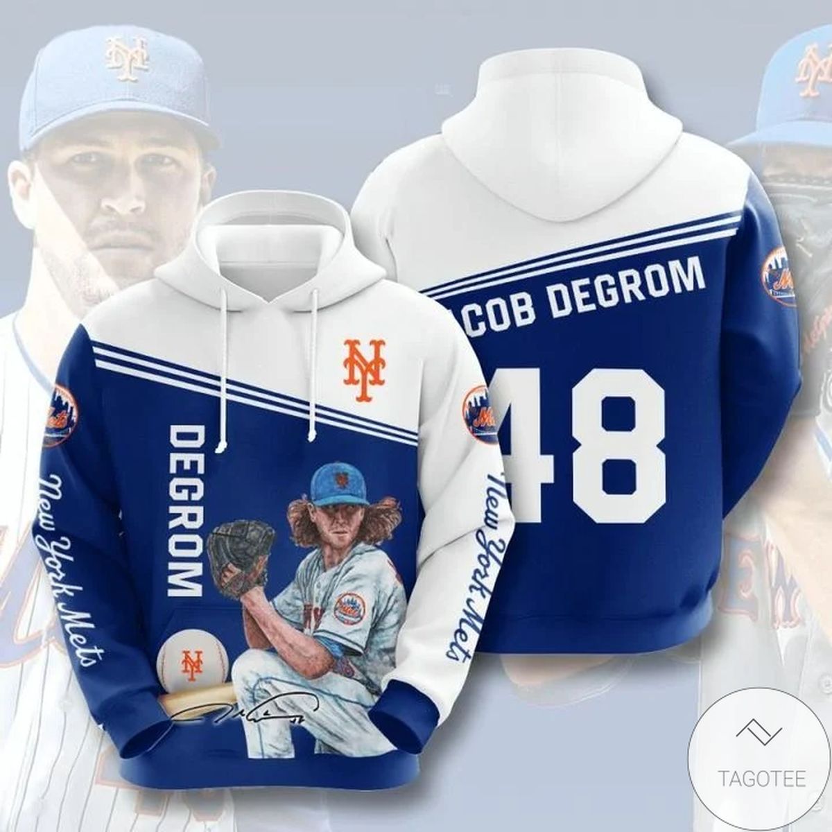 Mlb New York Mets Jacob Degrom 48 Hoodie Mlb New York Mets Jacob Degrom 48 Hoodie