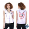 Mlb New York Yankees 3D Sleeveless Zip Hoodie