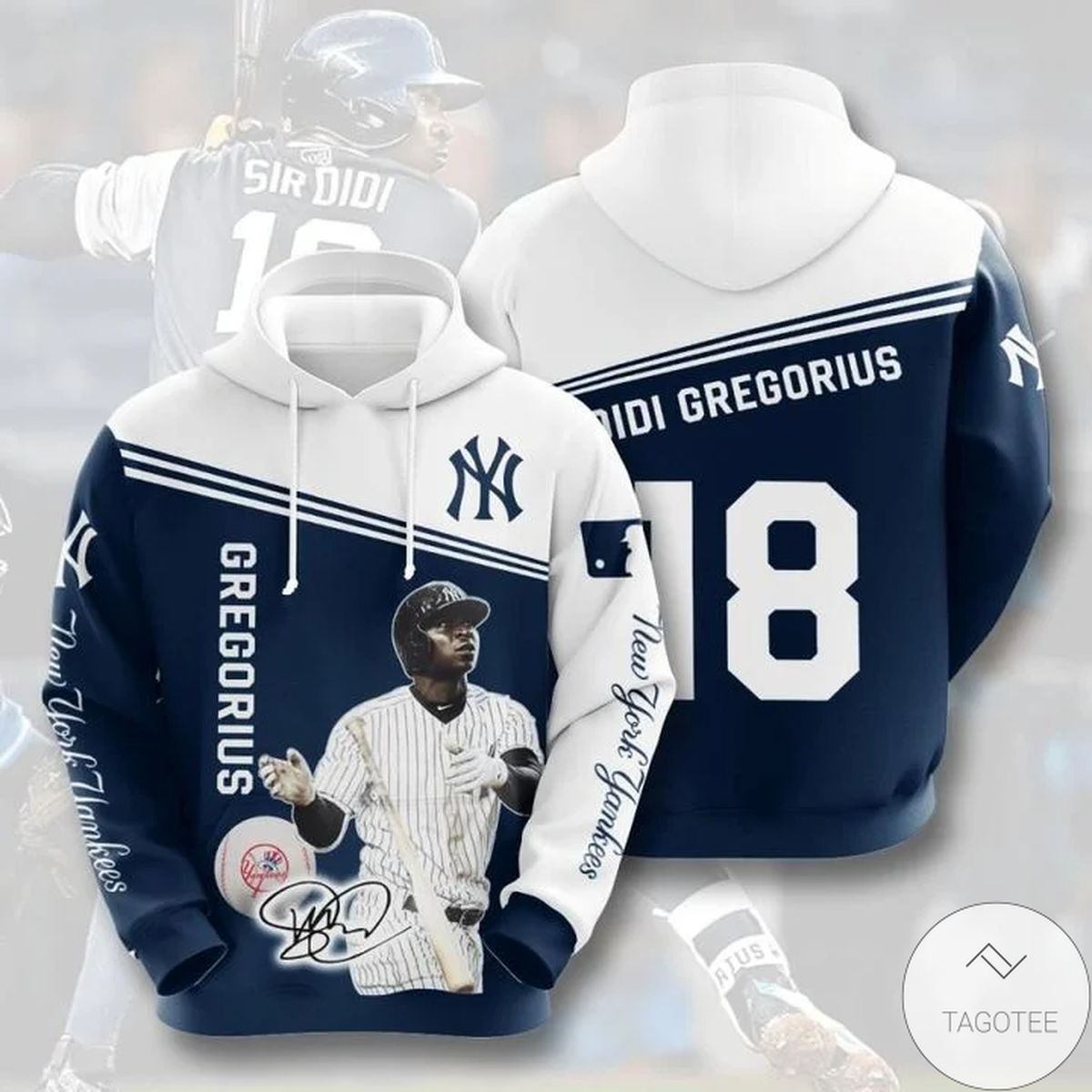 Mlb New York Yankees Didi Gregorius 18 Hoodie Mlb New York Yankees Didi Gregorius 18 Hoodie