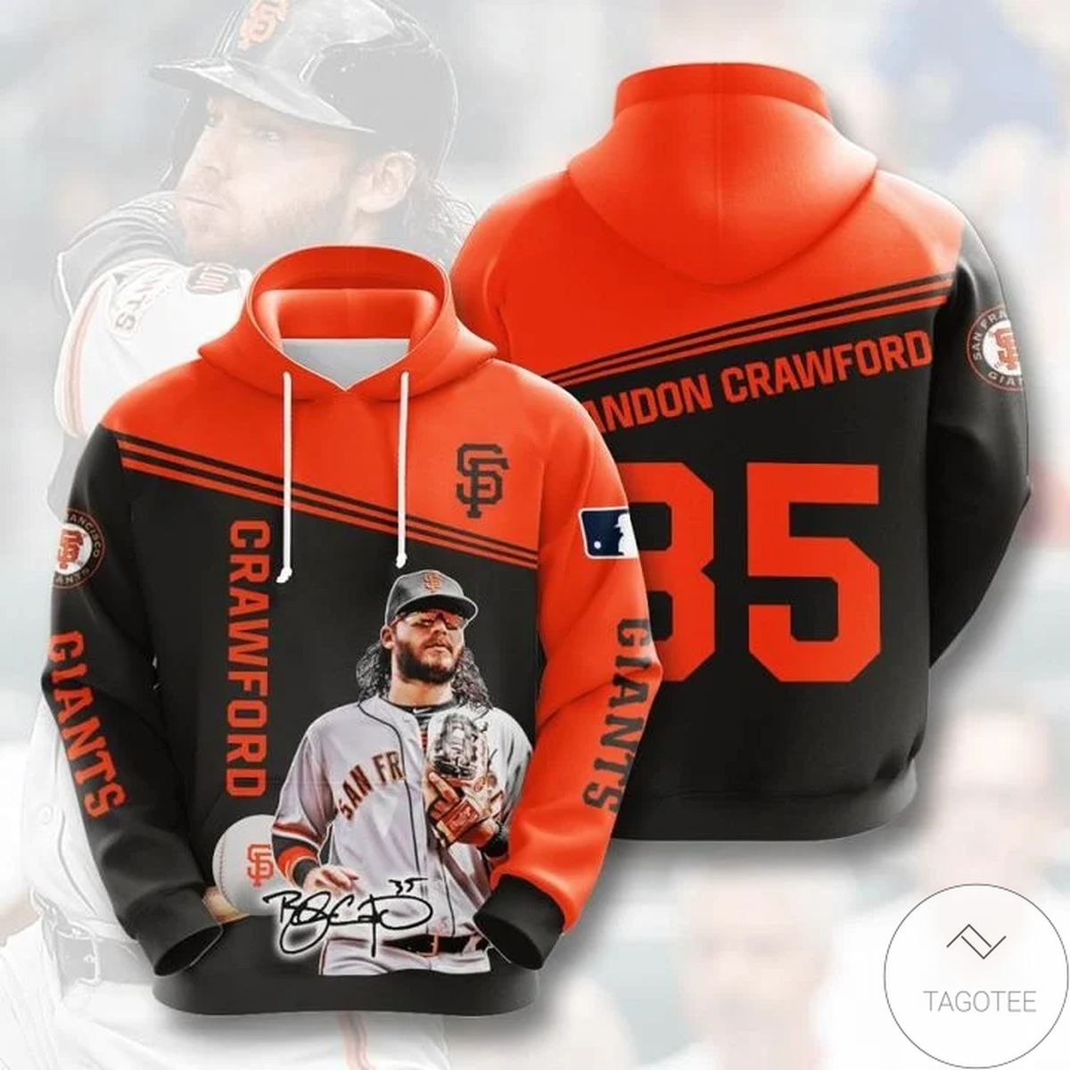 Mlb San Francisco Giants Brandon Crawford 35 Hoodie Mlb San Francisco Giants Brandon Crawford 35 Hoodie