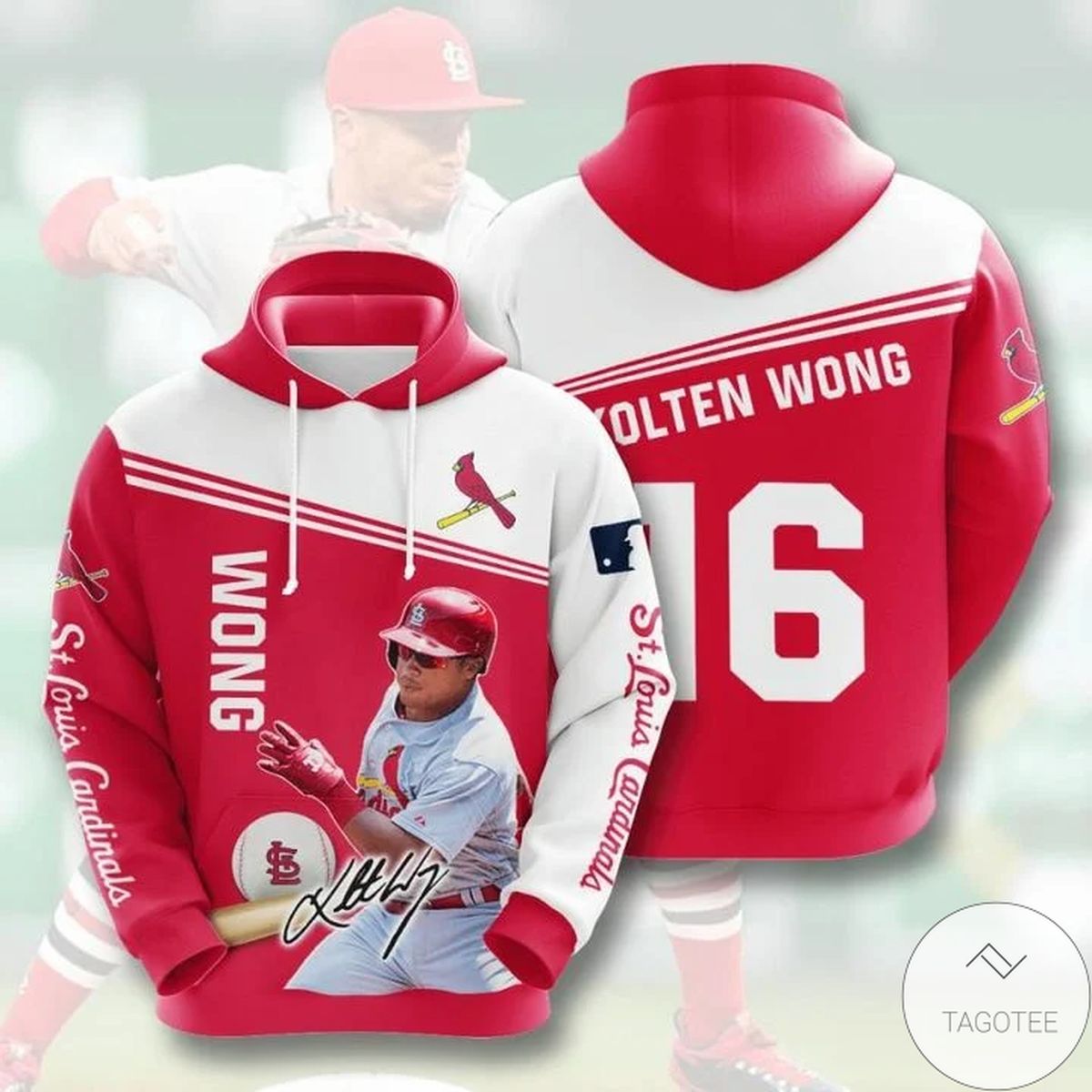 Mlb St.Louis Cardinals Kolten Wong 16 Hoodie Mlb St.Louis Cardinals Kolten Wong 16 Hoodie